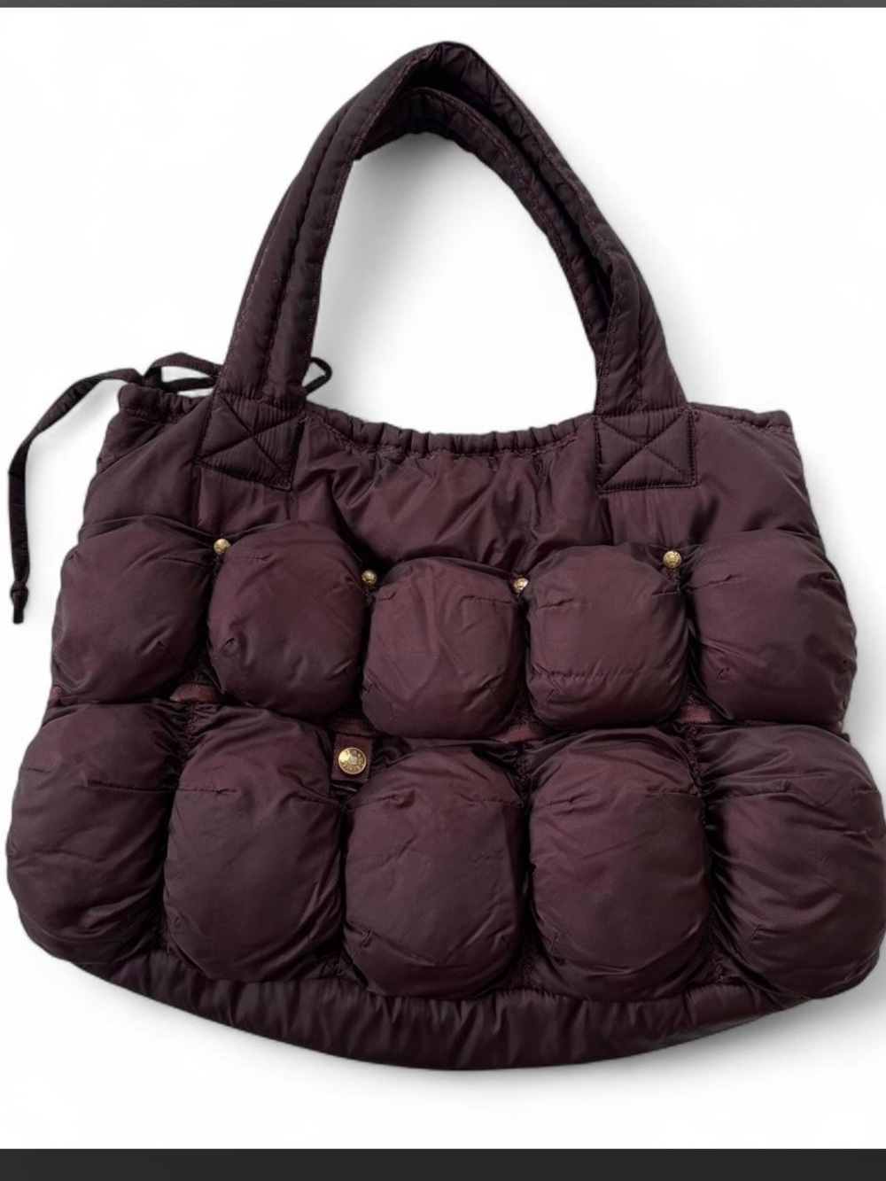 Marithe Francois Girbaud Quilted Puffer Tote in Plum